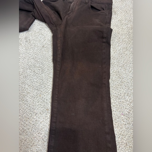 L'AGENCE Mid Rise Raw Hem Jeans Size 24 Cocoa Brown Skinny Brown Jeans - Picture 4 of 12